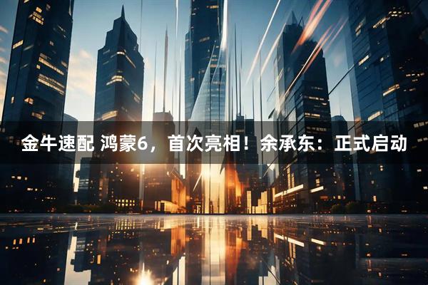 金牛速配 鸿蒙6，首次亮相！余承东：正式启动